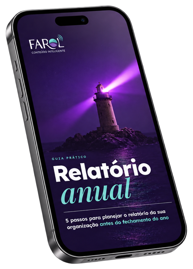 Guia Relatório Anual da Farol aberto no celular